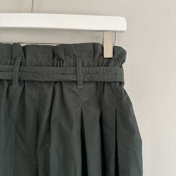 H&M Dark Green Paper Bag Midi Skirt Size 6 - Picture 4 of 4